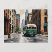 Chicago waterverf kunst briefkaart (Voorkant)
