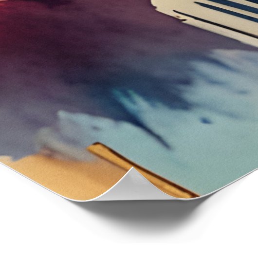 Chicago waterverf kunst poster (Hoek)