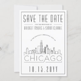Chicago Wedding | De gestileerde Veldlijn sparen d Kaart