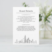 Chicago Wedding | Gastinformatie Informatiekaartje (Staand voorkant)
