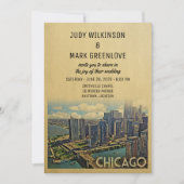 Chicago Wedding Invitation Illinois Kaart (Voorkant)