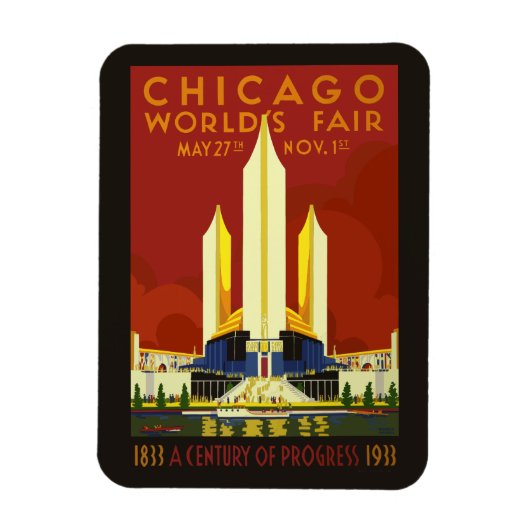 Chicago-Weltausstellung 1933 Magneet (Verticaal)