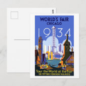 Chicago-Weltausstellung 1934 Briefkaart (Voorkant / Achterkant)