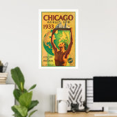 Chicago Wereldtentoonstelling 1933 Eeuw van Voorui Poster (Thuiskantoor)