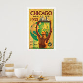 Chicago Wereldtentoonstelling 1933 Eeuw van Voorui Poster (Keuken)