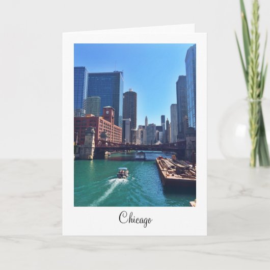 Chicago White Greeting Card Kaart (Voorkant)