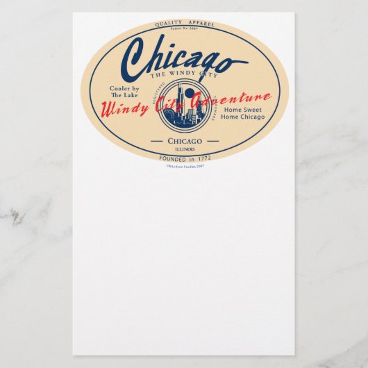 Chicago Windy City Briefpapier (Voorkant)
