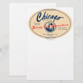 Chicago Windy City Briefpapier (Voorkant / Achterkant)