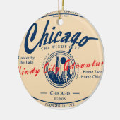 Chicago Windy City Keramisch Ornament (Links)