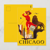 Chicago Windy City Poster Briefkaart (Voorkant / Achterkant)