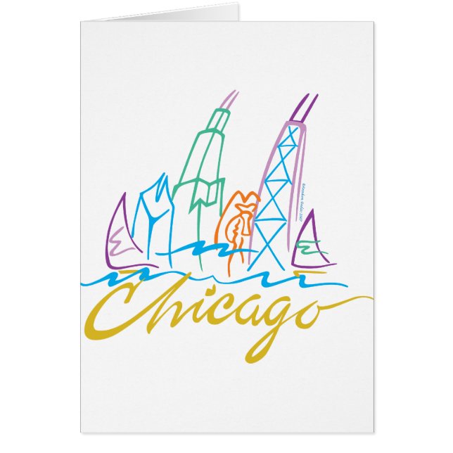 Chicago Windy City Silhouet (Voorkant)