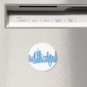 Chicago Windy City Silhouet Magneet (Insitu (Vaatwasser))