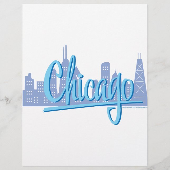 Chicago Windy City Skyline (Voorkant)