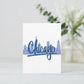 Chicago Windy City Skyline Briefkaart (Staand voorkant)