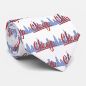 Chicago Windy City Skyline Stropdas (Opgerold)