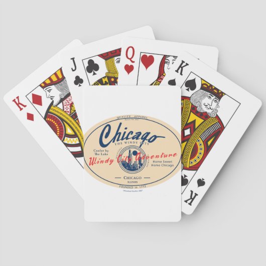 Chicago Windy City Speelkaarten (Achterkant)