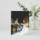 Chicago Winter Briefkaart (Staand voorkant)