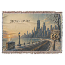 Chicago Winter Route 66 Herinneringen Gezellig