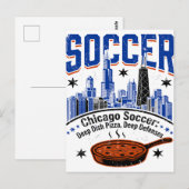 Chicago Winter Sneeuw En Deep Dish Pizza Briefkaart (Voorkant / Achterkant)