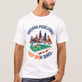 Chicago Winter Sneeuw En Deep Dish Pizza T-shirt