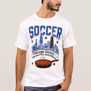 Chicago Winter Sneeuw En Deep Dish Pizza T-shirt