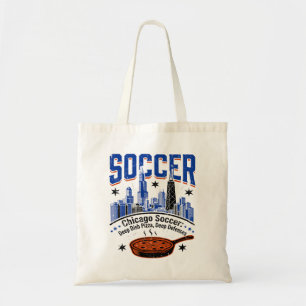 Chicago Winter Sneeuw En Deep Dish Pizza Tote Bag