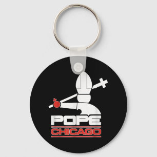 Chicago Witte Cassox Paus Leo T-shirt.png Sleutelhanger