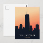 Chicago Wolkenkrabber Briefkaart (Voorkant / Achterkant)