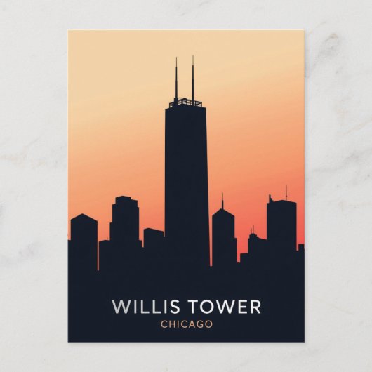 Chicago Wolkenkrabber Briefkaart (Voorkant)