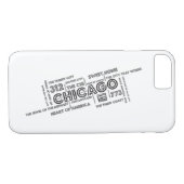 Chicago Word Cloud Case-Mate iPhone Case (Achterkant (Horizontaal))