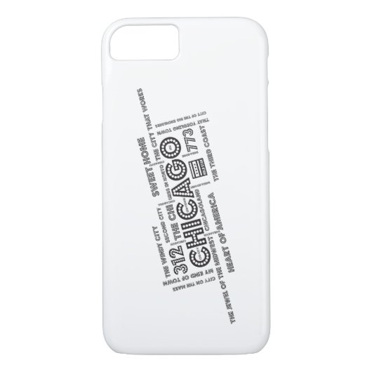 Chicago Word Cloud Case-Mate iPhone Case (Achterkant)