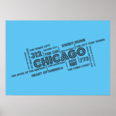 Chicago Word Cloud Poster (Voorkant)