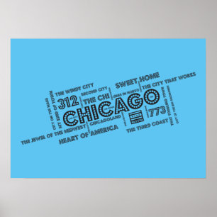 Chicago Word Cloud Poster