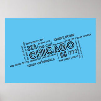 Chicago Word Cloud Poster