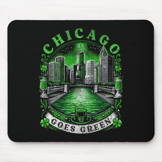 Chicago wordt groen St. Patrick's Day Muismat (Voorkant)