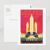 Chicago World's Fair 1833-1933 Briefkaart (Voorkant / Achterkant)