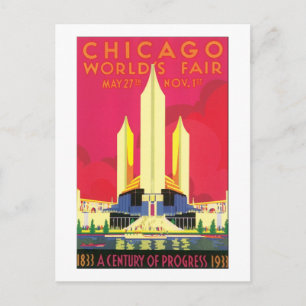 Chicago World's Fair 1833-1933 Briefkaart