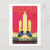 Chicago World's Fair 1833-1933 Briefkaart (Voorkant)