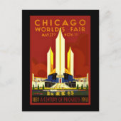 Chicago World's Fair, 1933 Briefkaart (Voorkant)