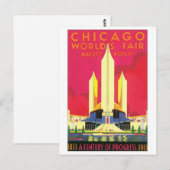 Chicago World's Fair, 1933 Briefkaart (Voorkant / Achterkant)
