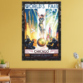 Chicago World's Fair 1933 Canvas Afdruk (Insitu (Woonkamer))