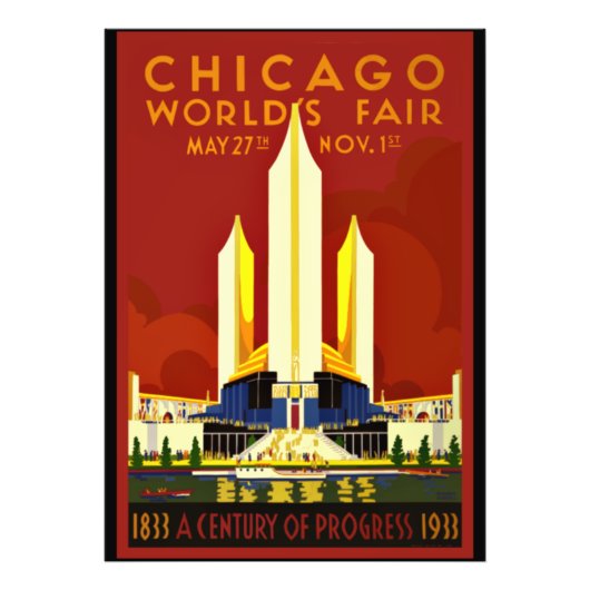 Chicago World's Fair, 1933, Foto Afdruk (Voorkant)