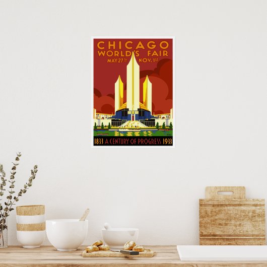 Chicago World's Fair 1933 Poster (Keuken)