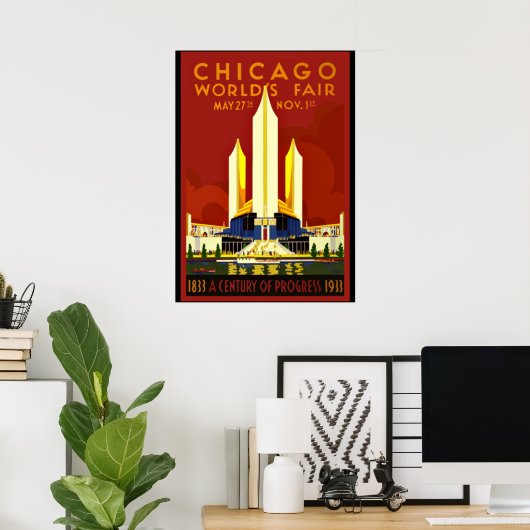 Chicago World's Fair, 1933 Poster (Thuiskantoor)