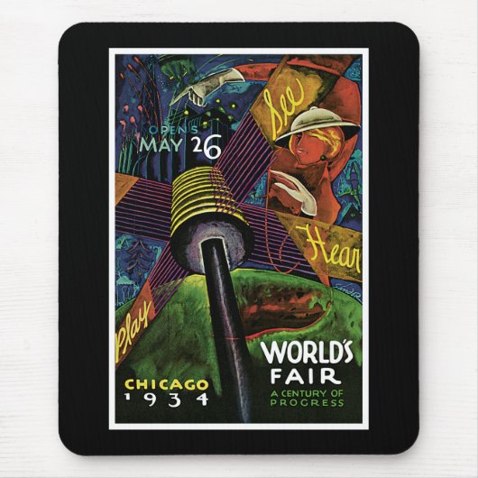 Chicago World's Fair 1934 Muismat (Voorkant)