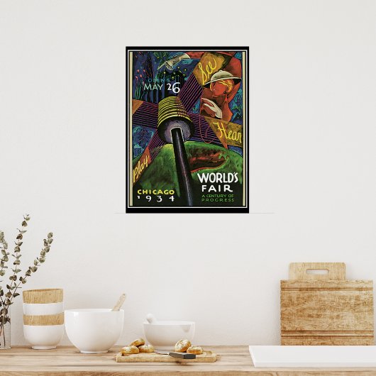Chicago Worlds Fair 1934  print (Keuken)
