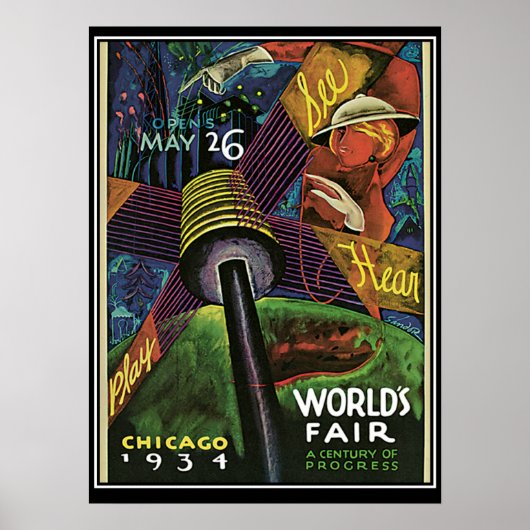 Chicago Worlds Fair 1934 print (Voorkant)