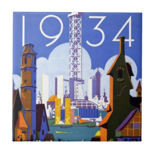  Chicago World's Fair 1934 Tegeltje