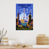 Chicago World's Fair 1934 Vintage Travel Poster (Keuken)