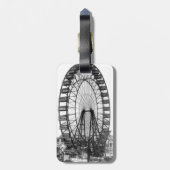 Chicago World's Fair Ferris Wheel  Luggage  Bagagelabel (Achterkant verticaal)